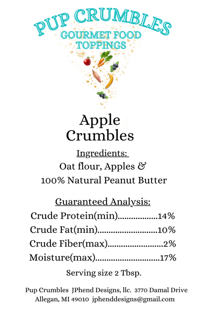 Apple Pup Crumbles Gourmet Food Topping