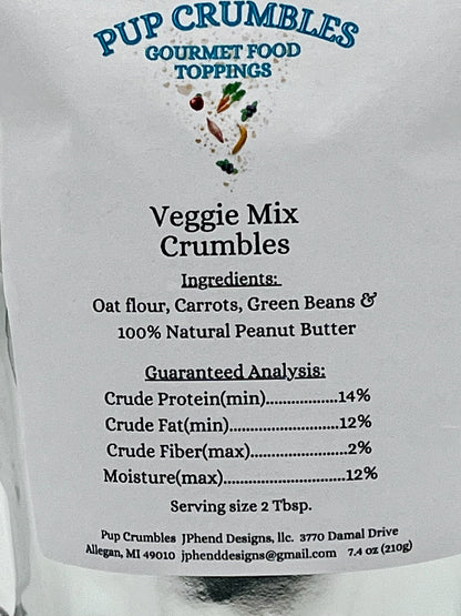 Veggie Mix Pup Crumble Gourmet Food Toppings