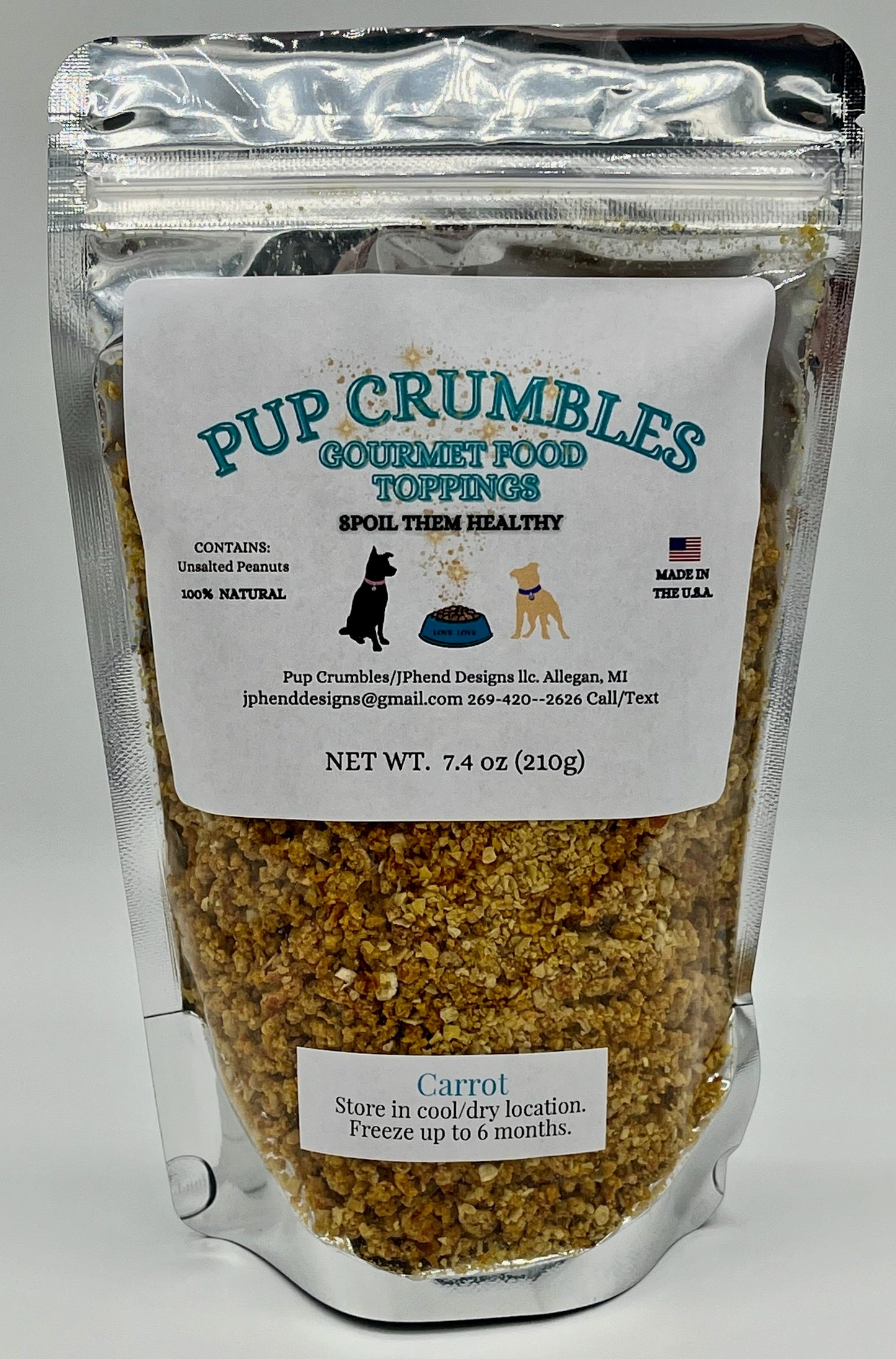 Carrot Pup Crumbles Gourmet Food Topping