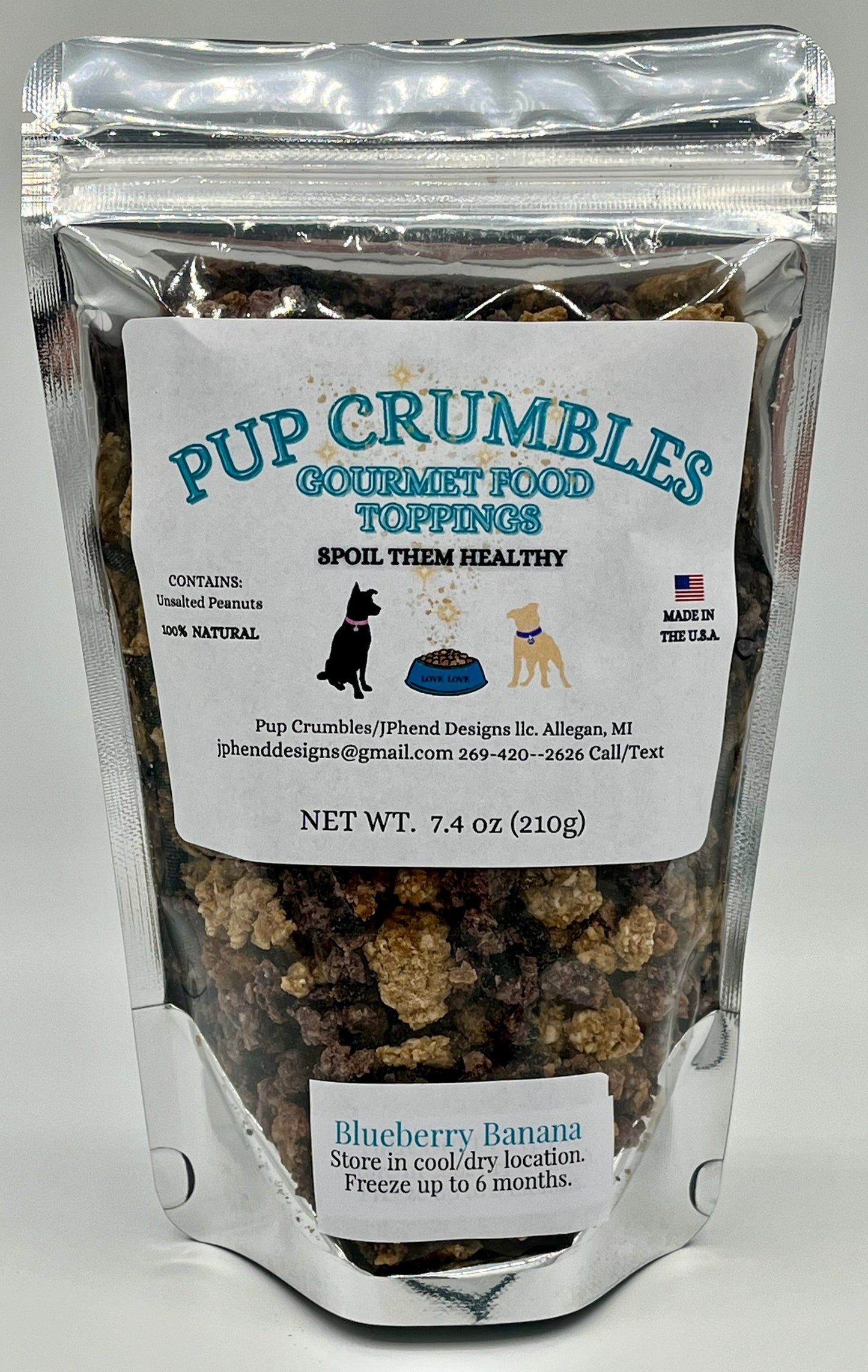 Blueberry & Banana Pup Crumbles Gourmet Food Topping