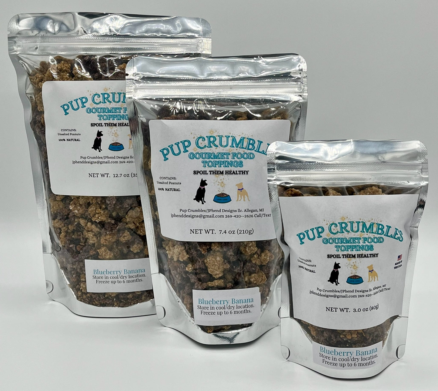 Blueberry & Banana Pup Crumbles Gourmet Food Topping