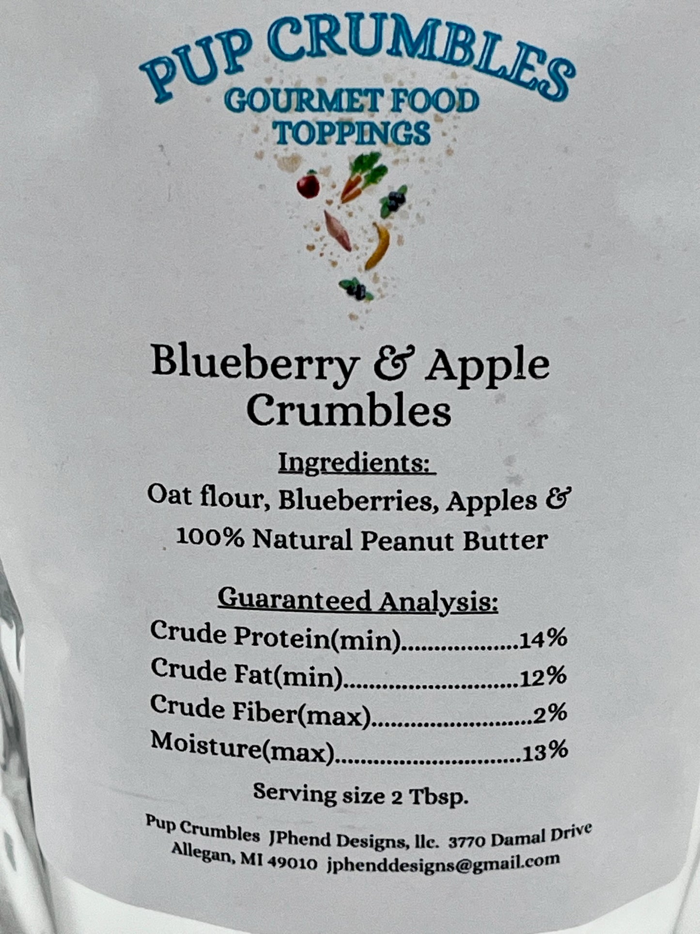 Blueberry & Apple Pup Crumbles Gourmet Food Topping