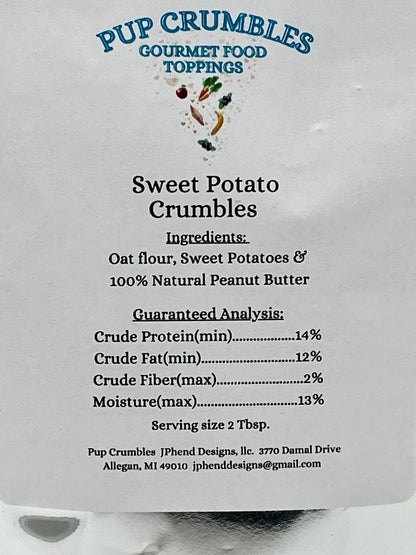 Sweet Potato Pup Crumbles Gourmet Food Toppings